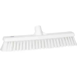 image of Vikan Broom, width 410 mm, soft/hard, pack of 10, white