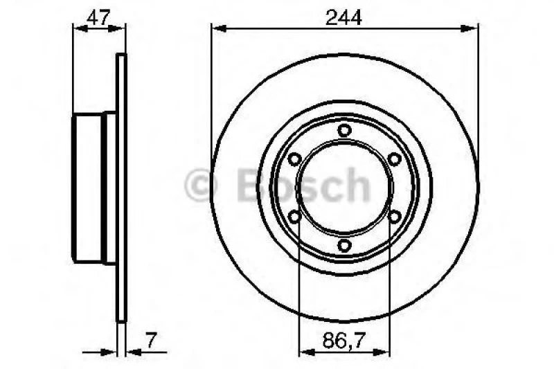 Image of Brake disc Bosch 0 986 478 050