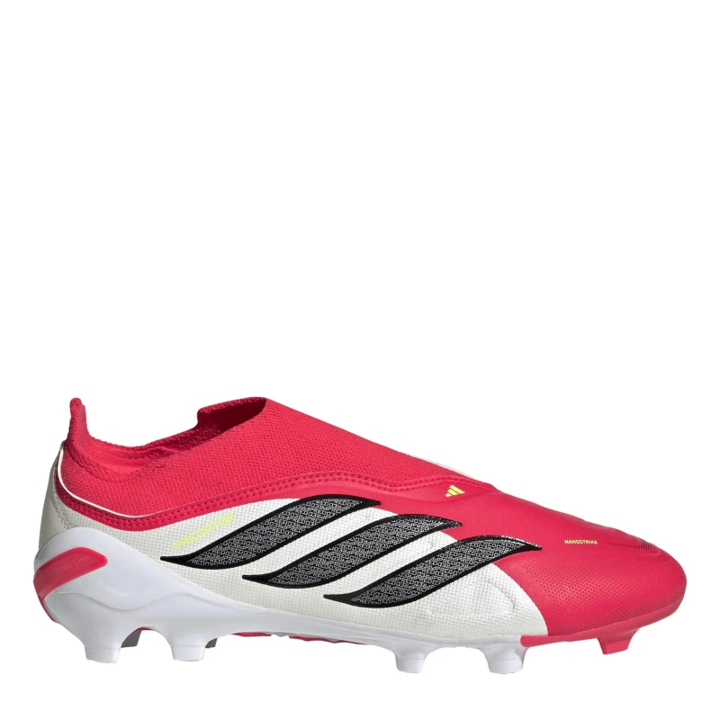 Image of adidas Kids adidas Predator League Laceless Firm Ground Football Boots Red/Blk/White male 5 (38)