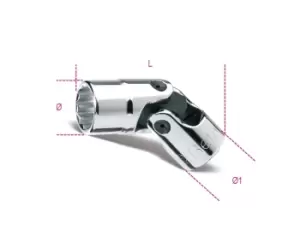 Image of Beta Tools 910B/SN 3/8" Square Drive Bi-Hex Swivel End Socket 10mm 009100230