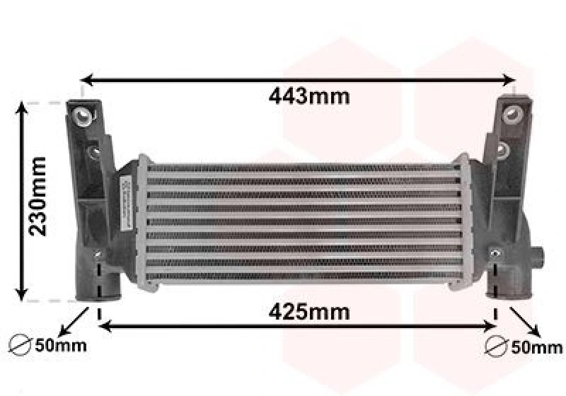 Image of VAN WEZEL Intercooler VAN WEZEL 18014724