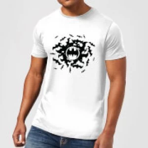 DC Comics Batman Bat Swirl T-Shirt - White - 5XL