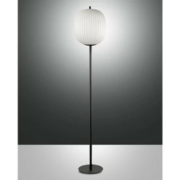 Image of Fabas Luce Domizia Glass & Crystal Lamp Black Glass, E27