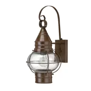 image of Wall Light Sconce Onion Lantern Clear Seedy Glass Sienna Bronze LED E27 100W