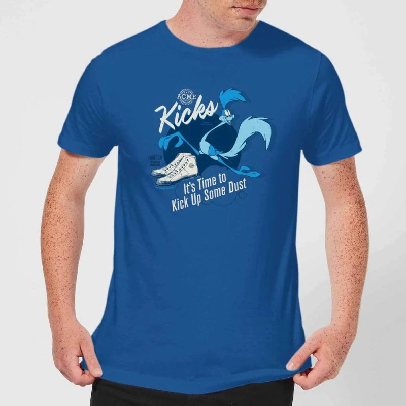 Image of Looney Tunes ACME Kicks Men's T-Shirt - Royal Blue - S