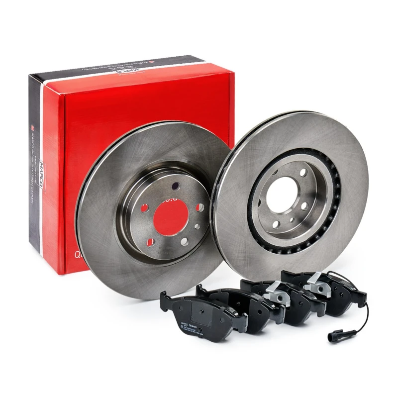 Image of MAPCO 47016 Brake disc and pads set Front Axle, Brake Disc Type: Vented, with integrated wear sensor Brake Set,disc brakes (3405)