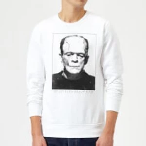 Image of Universal Monsters Frankenstein Portrait Sweatshirt - White - XXL