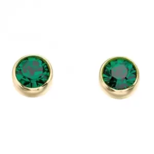 Image of May Yellow Gold Plated Birthstone Earrings with Swarovski Crystal E1541