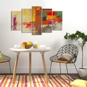 Image of 5ABSMDF-32 Multicolor Decorative MDF Painting (5 Pieces)