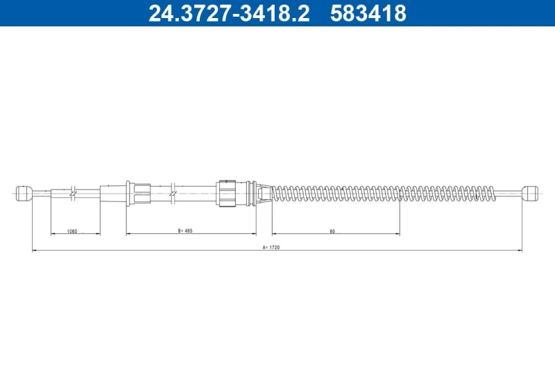 Image of Handbrake cable ATE 24.3727-3418.2