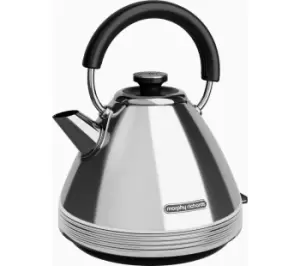 image of Morphy Richards Venture Retro Stainless Steel Pyramid Kettle - 1.5L - 3kW - 100330