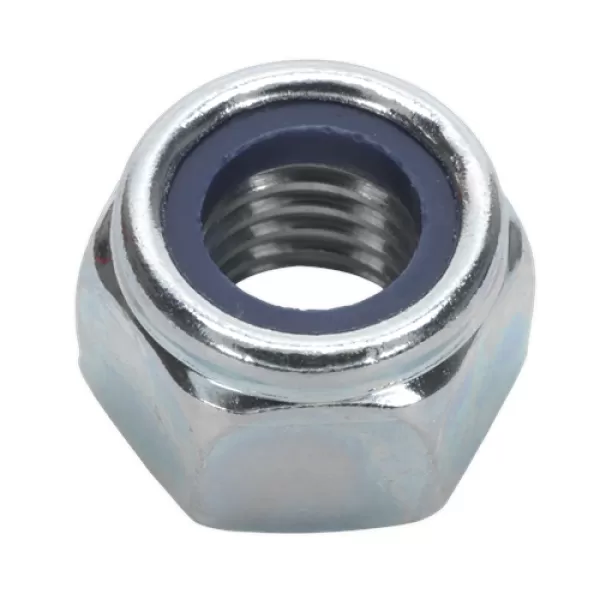 image of Genuine SEALEY NLN12 Nylon Lock Nut M12 Zinc DIN 982 Pack of 25