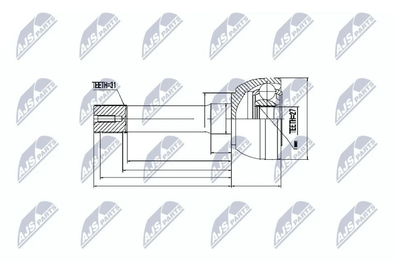 Image of NTY CV joint kit NTY NPZ-NS-011