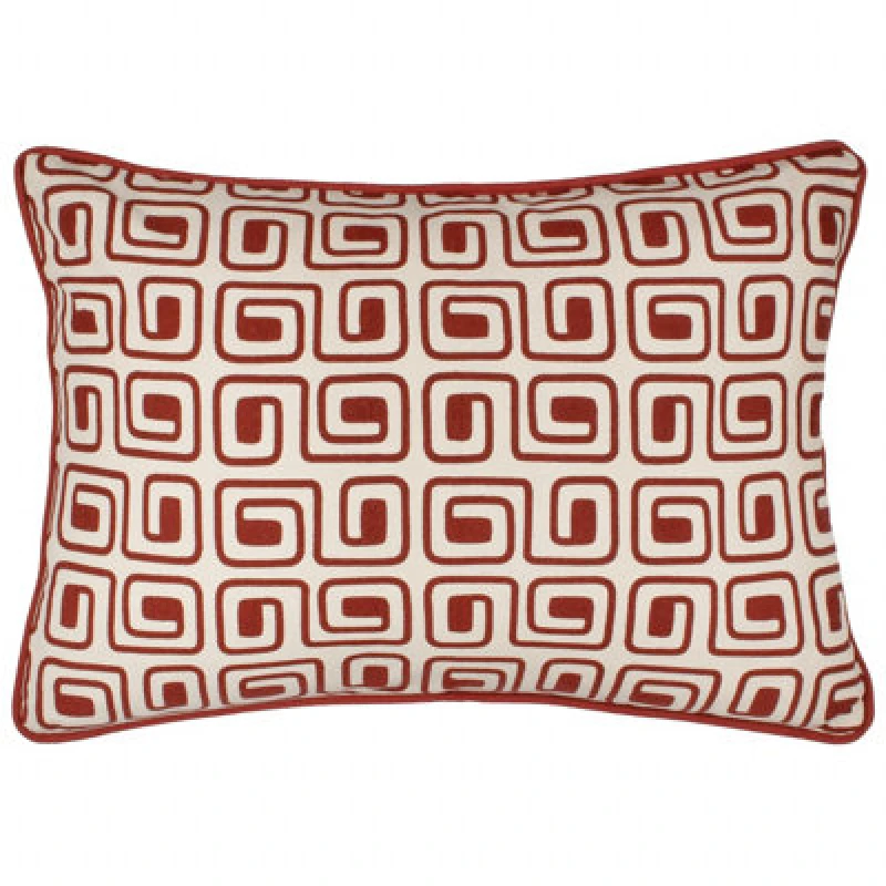 Image of Safara Printed Cushion Red Copper, Red Copper / 35 x 50cm / Polyester Filled