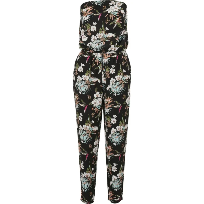 Image of Urban Classics Womens outfit Urban Classics viscose bandeau jumpsuit Noir Female S