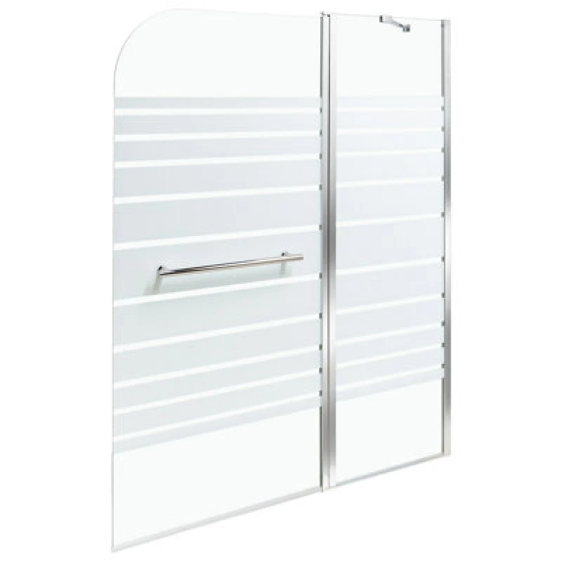 Image of Beliani Shower Bath Screen Tuapi 1400 X 1000 mm Silver
