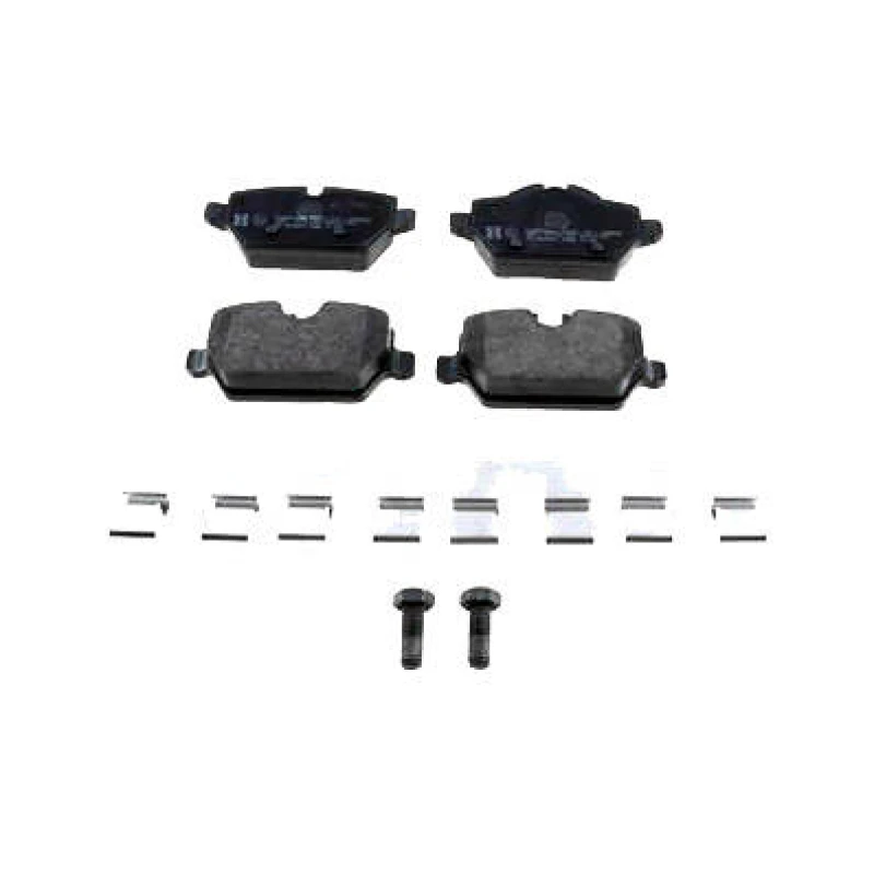 Image of ZIMMERMANN 23623.170.3 Brake pad set Rear Axle, prepared for wear warning indicator, Photo corresponds to scope of supply, with bolts/screws Brake Pa