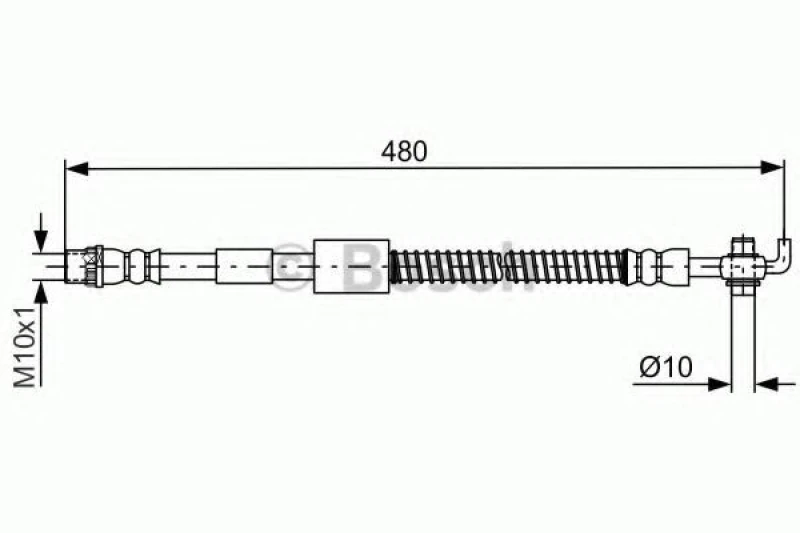 Image of Bosch 1 987 481 687 Brake Hose Brake Hose (83)