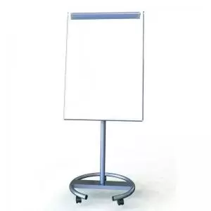 image of Ultramate Magnetic Round Base Flip Chart Easel - Grey 95001GRY