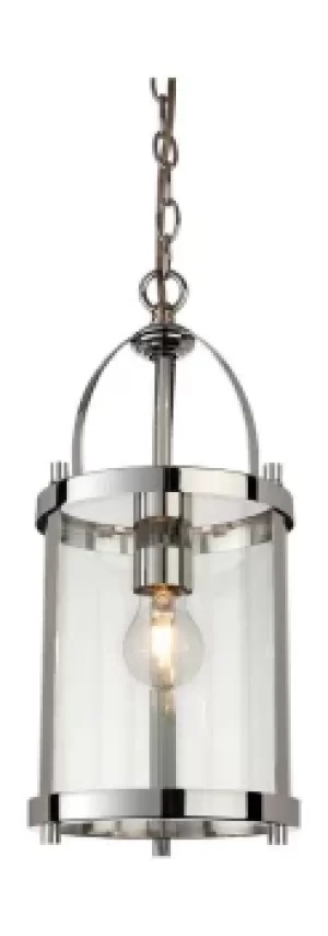 image of Imperial 1 Light Round Ceiling Pendant Lantern Chrome, E27