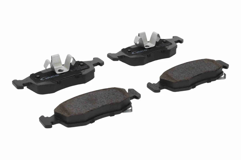 Image of VAICO V24-1484 Brake pad set Green Mobility Parts Front Axle, with acoustic wear warning Brake Pad Set,disc brake (402)