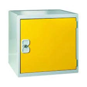 Image of One Compartment Cube Locker D380mm Yellow Door MC00096