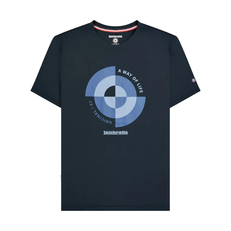 Image of Lambretta Lambretta Men Target Quadrant Big & Tall T-Shirt in Navy Size: 3X-Large Navy XXXL Male 5063703718257