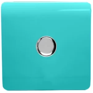 Image of Trendi Switch 1 Gang 120 Watt LED Dimmer Switch in Bright Teal