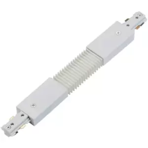 Image of Commercial Track Light Flexible Connector - 300mm Length - White PC Rail System