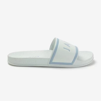 Jack Wills Logo Sliders - White/Blue