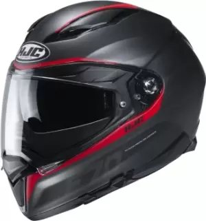 image of HJC F70 Feron Helmet, black-red, Size 2XL, black-red, Size 2XL