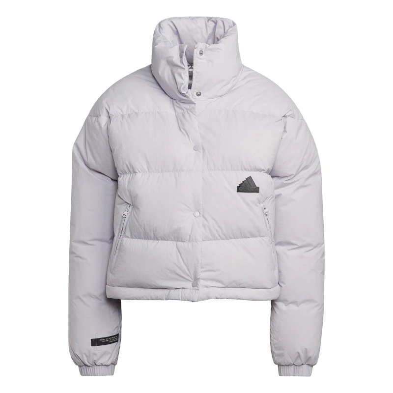 Image of adidas Womens Water-Repellent Duck Down Puffer Jacket Purple female XXS (0-2)