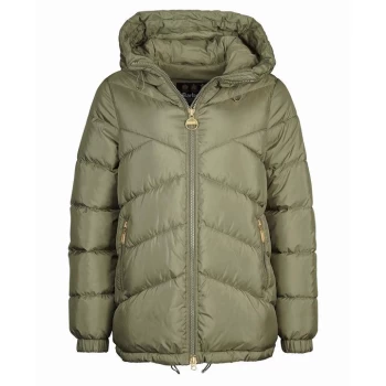 Image of Barbour International Brooklyn Quilted Jacket - Dusky Khaki