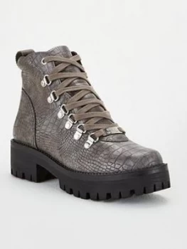 Image of Steve Madden Bam Ankle Boots - Grey, Size 8, Women