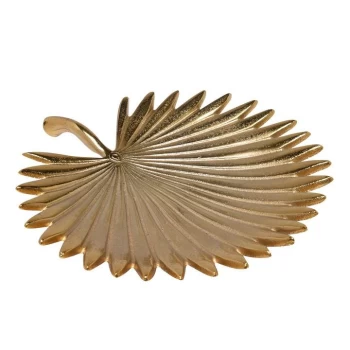 image of Biba Large Gold Palm Decorative Dish - Gold Palm