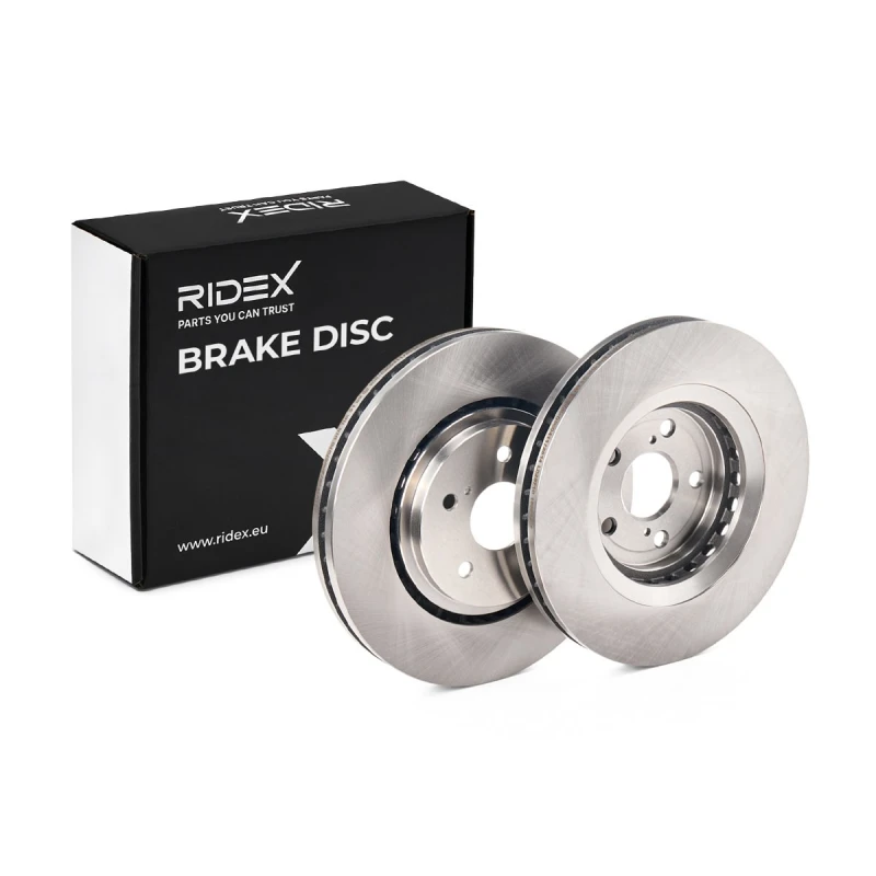 Image of RIDEX 82B3299 Brake disc Front Axle, Vented, Cast Iron, Uncoated, Untreated Cast Iron Brake Disc (82)