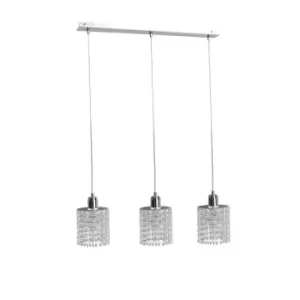 Image of Diament Bar Pendant Ceiling Light Hanging Droplets, 60cm, 3x E27