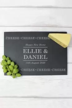 Personalised Slate Cheese Board - Black