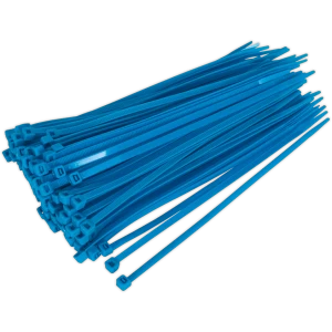 image of Genuine SEALEY CT20048P100B Cable Tie 200 x 4.8mm Blue Pack of 100