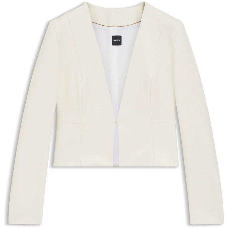 Image of Boss Womens Jamaisa Formal Jacket Open White female 4 (XXS)