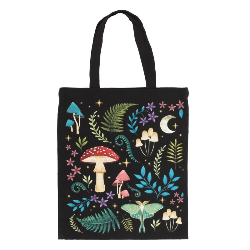 Image of Something Different Womens Dark Forest Printed Cotton Tote Bag Multicolor Female One Size
