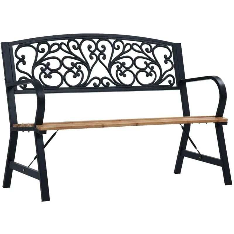 Image of vidaXL Garden Bench 120cm Wood Outdoor Patio Seat Seating Chair Furniture