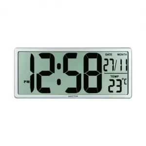 image of Acctim 22357 Date Keeper Jumbo LCD Autoset Wall Desk Clock