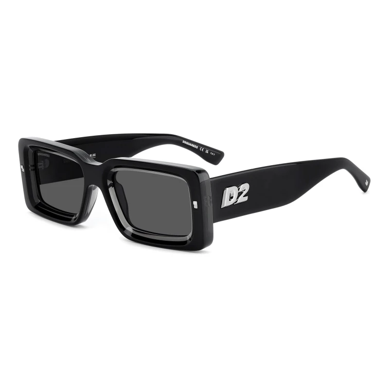 Image of DSquared2 Dsquare Rectangular Black Grey male 52 cm