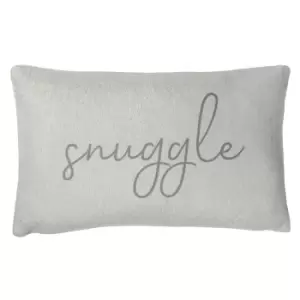 Image of Shearling Fleece Snuggle Cushion Grey