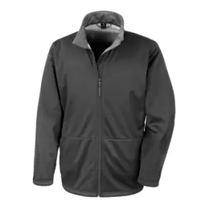 Image of Result Core Mens Soft Shell 3 Layer Waterproof Jacket (3XL) (Black)