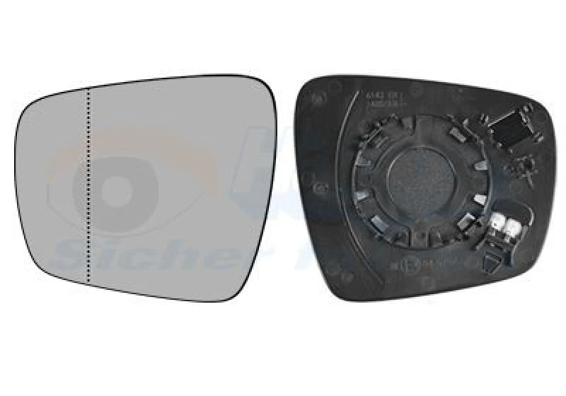 Image of VAN WEZEL Wing mirror glass VAN WEZEL 4424837
