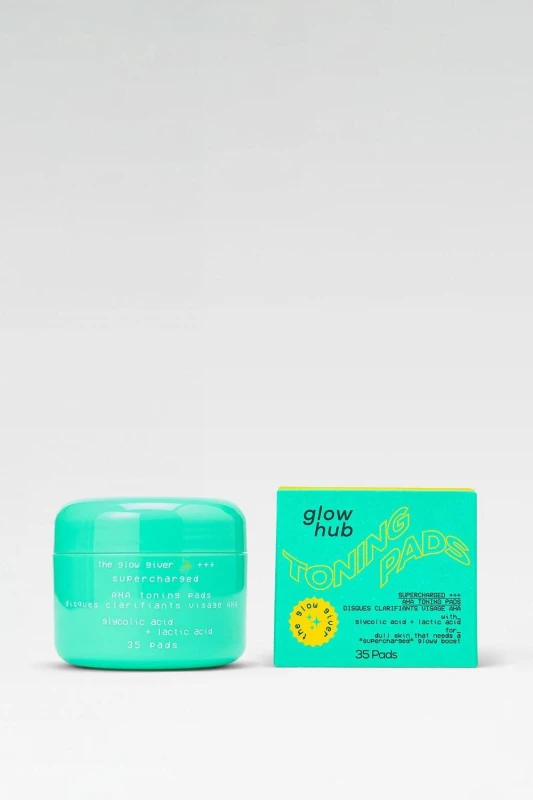 Image of Glow Hub Glow Giver Supercharged AHA Toning Pads Multi unisex