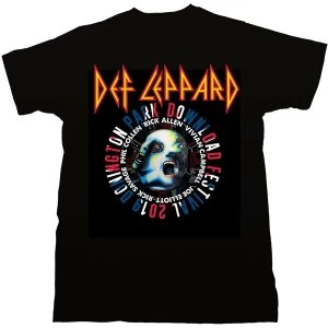 image of Def Leppard - Download Fest 2019 Mens Large T-Shirt - Black