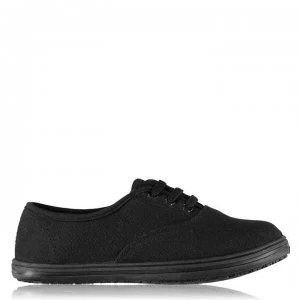 Image of Slazenger Childrens Canvas Pumps - Black